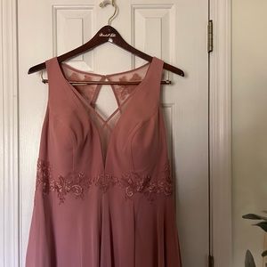 Mauve bridesmaid dress